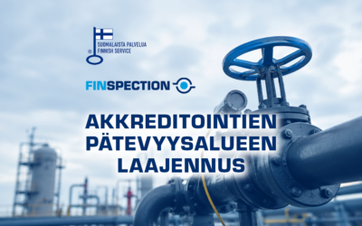 Finspection laajensi pätevyysaluettaan maakaasu- ja vetyputkistojen tarkastuksiin