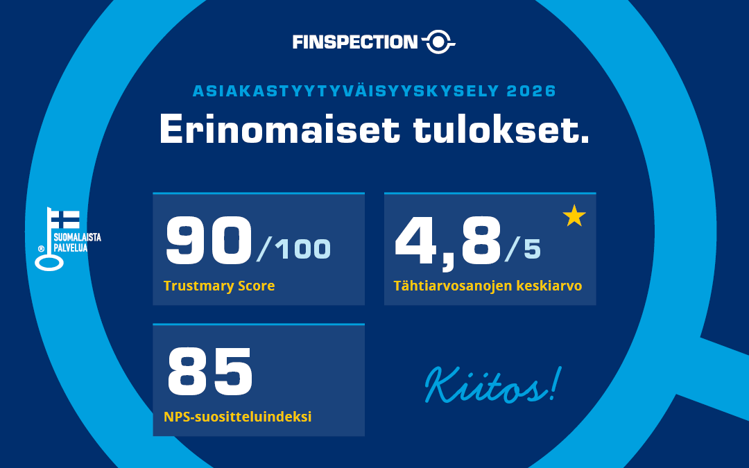 Erinomaiset tulokset asiakastyytyväisyyskyselyssä: kiitos asiakkaillemme!